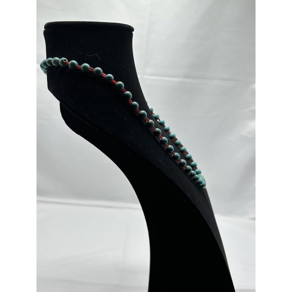 turquoise pendant and bead necklace - Picture 3 of 4